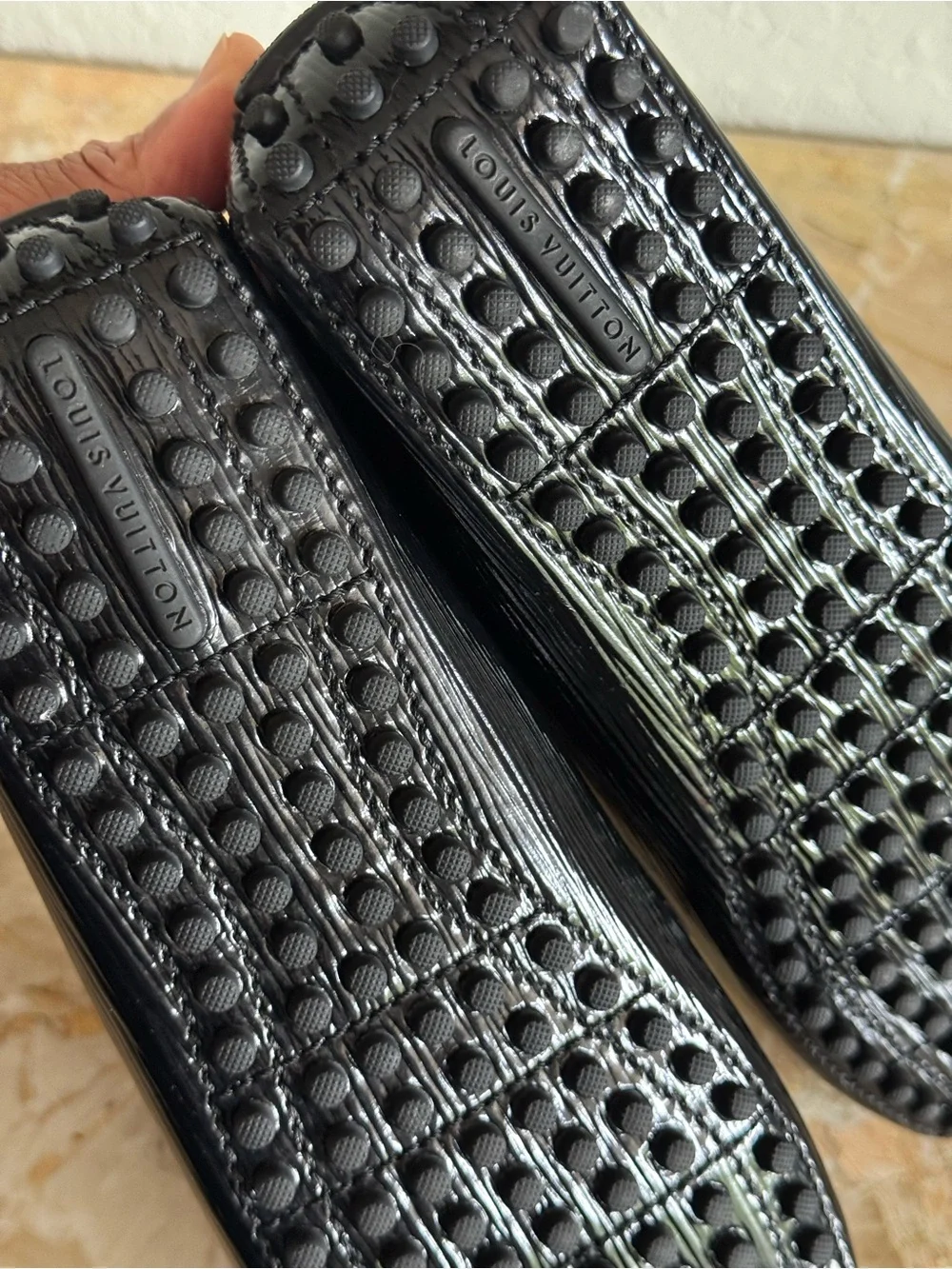 Louis Vuitton polished black